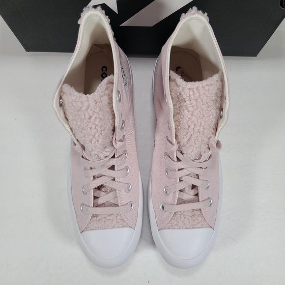 Converse CTAS Lugged Hi Barely Rose White Chunky High Top Sneaker Women Size 9.5 - Picture 2 of 12